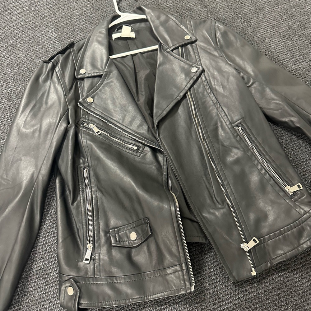 H&M faux leather jacket sz 10